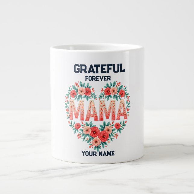 Personalized Gift for Mom | Custom Name Design Large Coffee Mug (Front)