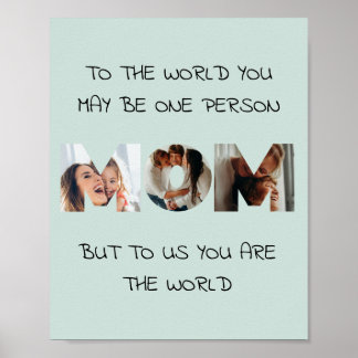  Personalized Gift For MOM Photo Collage Print
