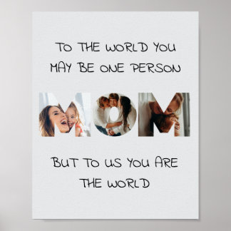  Personalized Gift For MOM Photo Collage Print