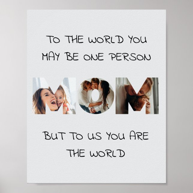  Personalized Gift For MOM Photo Collage Print (Front)