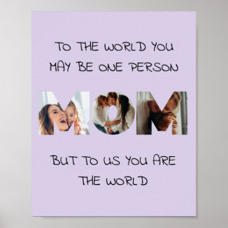  Personalized Gift For MOM Photo Collage Print