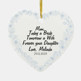 Personalized Gift for Mother of the Bride Gift  Ceramic Ornament