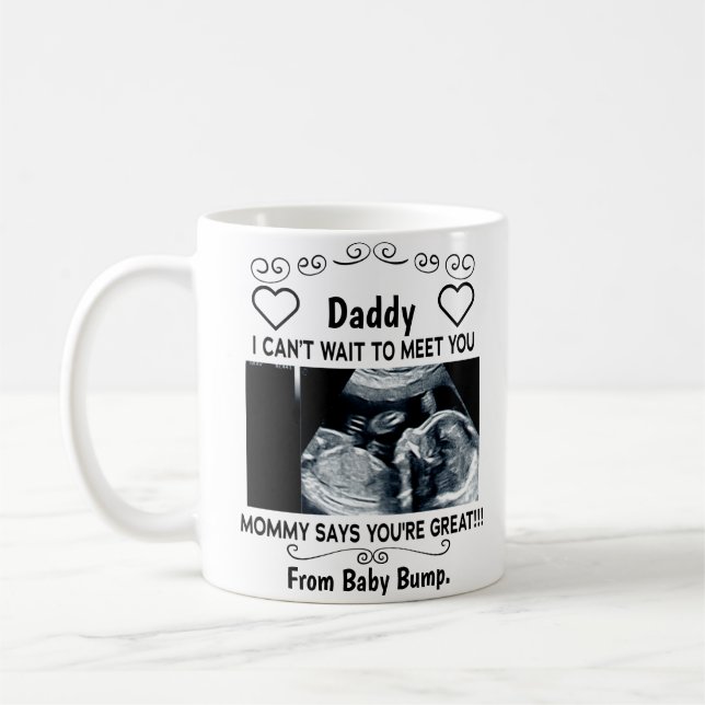 Personalized Gift For New Father From Unborn Baby Coffee Mug (Left)