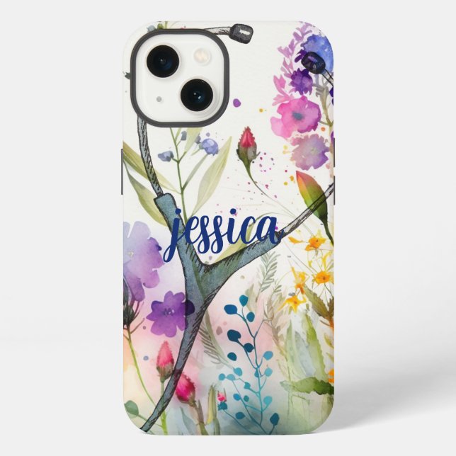 Personalized Gift for Nurse To Be Monogram  iPhone Case (Back)