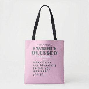 Personalized gift for women pink motivation tote bag