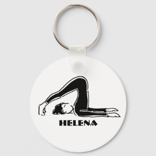 Personalized Gift for Yoga Pilates Lovers Keychain
