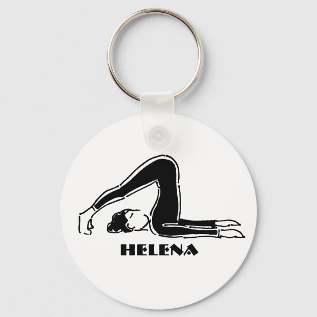 Personalized Gift for Yoga Pilates Lovers Keychain (Front)