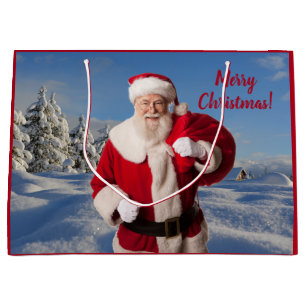 Personalized Gift from Santa Claus Christmas Large Gift Bag