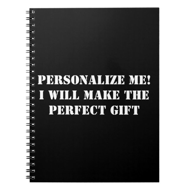 Personalized gift, gift for him gift for her,  notebook (Front)