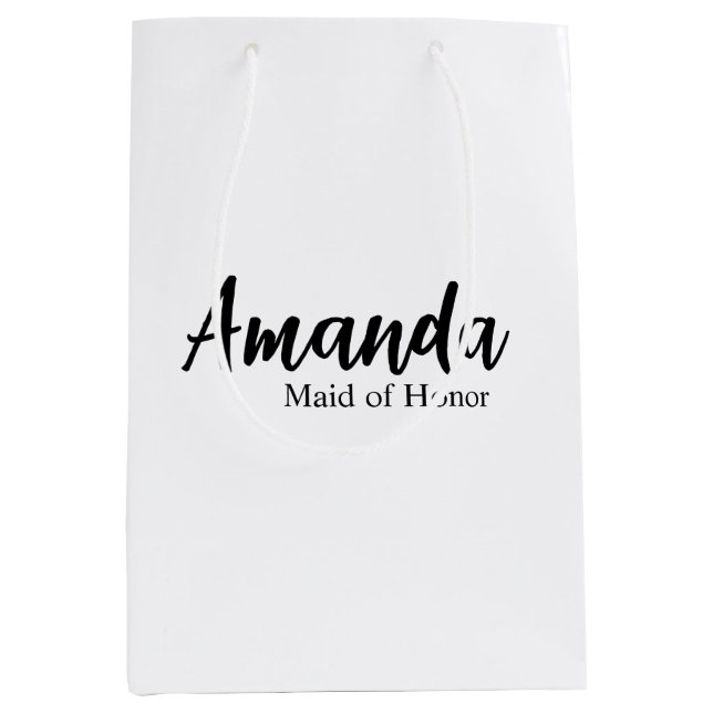Personalized Gift Handbag, Bridesmaid Souvenir Gif Medium Gift Bag (Front)