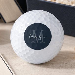 Personalized Gift Modern Name Monogram Golf Balls