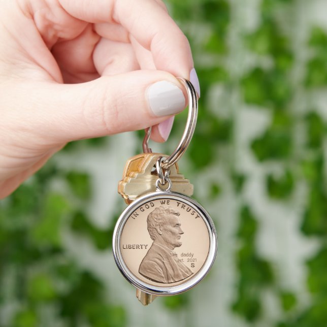 Personalized Gift Penny Coin  Keychain (Hand)