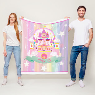 Personalized Gift! Princess Castle Fleece Blanket