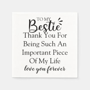 Personalized Gift Quote For Women Best Friend Napkin