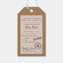 Personalized Gift Tag From Santa