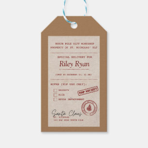 Personalized Gift Tag From Santa