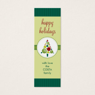 PERSONALIZED GIFT TAG :: modern spotty tree AP5