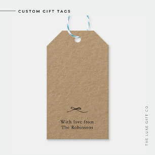 Personalized Gift Tags with Bow