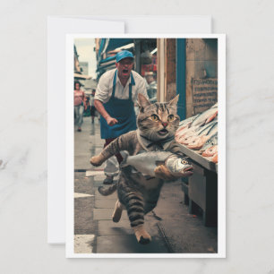 Personalized Gift: Whimsical 'Fishy Fiasco' Photo Holiday Card