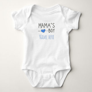 Personalized Gifts baby's name mama's boy Baby Bodysuit