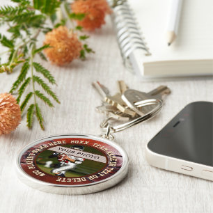 Personalized Gifts for Football Players with Photo Keychain