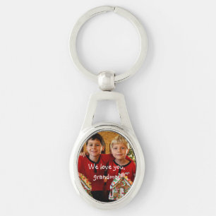 Personalized Gifts For Grandma Oval Key Chains