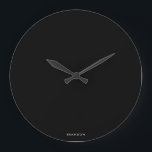 Personalized Gifts For Men Black Round Wall Clock<br><div class="desc">Personalized gifts for men - black large round wall clock with customizable text. You can create your own,  just add your name or any other text. Unique gifts for men for birthday,  Christmas,  Father's Day or any other day... </div>