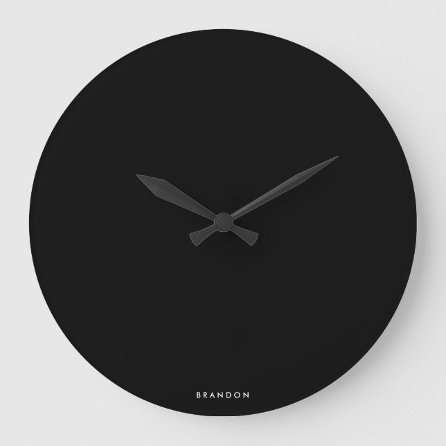Personalized Gifts For Men Black Round Wall Clock (Front)