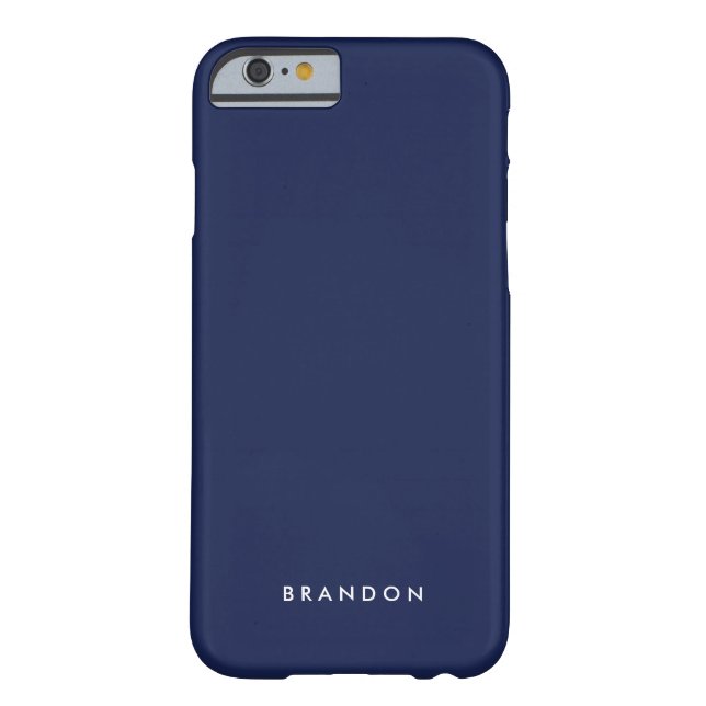 Personalized Gifts For Men Navy Blue iPhone 6 Case (Back)