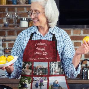 Personalized Gifts for Older Parents Couples Red Apron