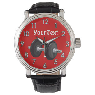Personalized Gifts for Weightlifters Barbell Watch