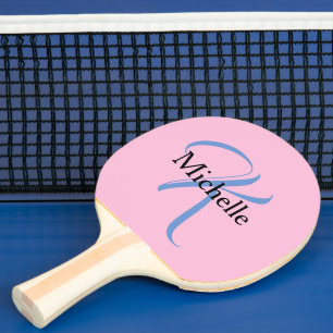 Personalized Gifts For Women - Monogram Pink Ping Pong Paddle