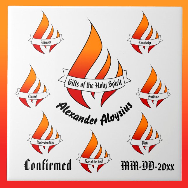 Personalized Gifts of the Holy Spirit Confirmation Tile (Creator Uploaded)