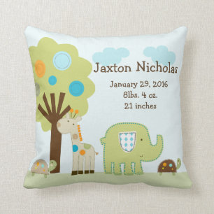 Personalized Giggle Gang Animals Pillow Keepsake