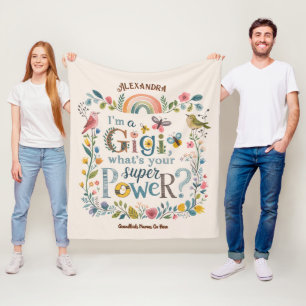 ❤️Personalized GIGI Gifts Add Grandkids Names Fleece Blanket