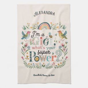 ❤️Personalized GIGI Gifts Add Grandkids Names Kitchen Towel