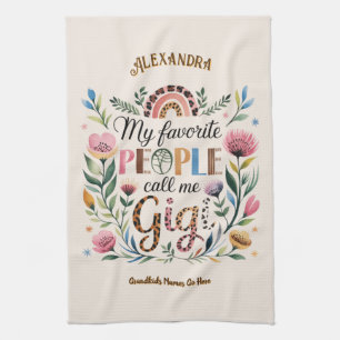 ❤️Personalized GIGI Gifts Add Grandkids Names Kitchen Towel