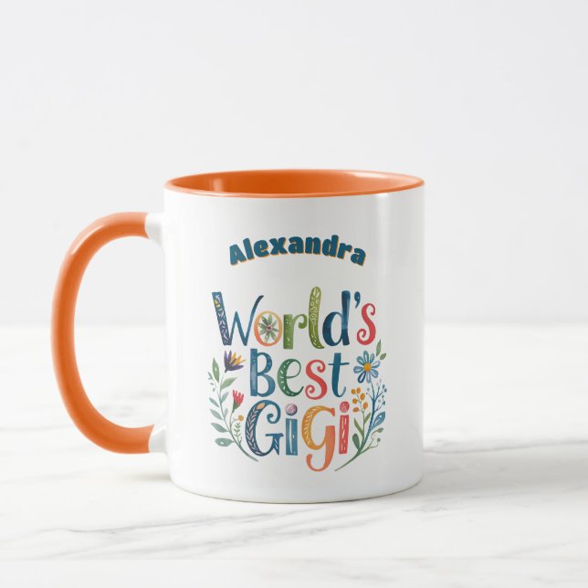 Personalized GIGI Mothers Day Birthday Christmas Mug (Left)