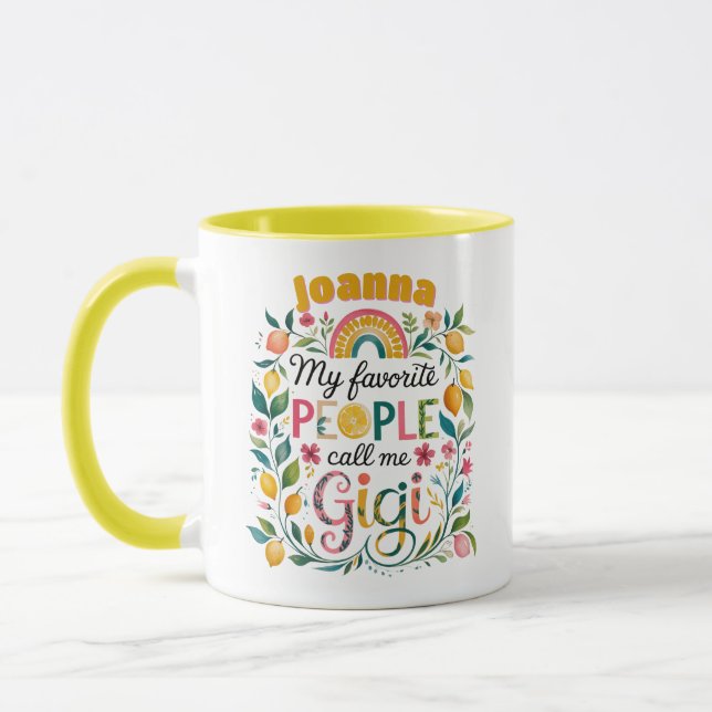 Personalized GIGI Mothers Day Birthday Christmas Mug (Left)
