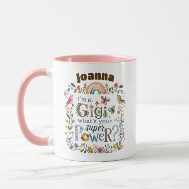 Personalized GIGI Mothers Day Birthday Christmas Mug (Left)