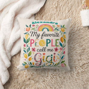 ❤️Personalized GIGI Mothers Day Birthday Christmas Throw Pillow