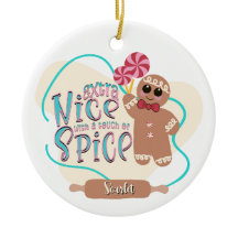 Personalized Gingerbread Christmas Ornament