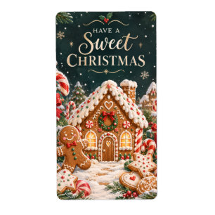 Personalized Gingerbread Christmas with Candy,cake