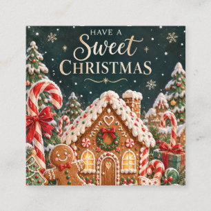 Personalized Gingerbread Christmas with Candy,cake Enclosure Card
