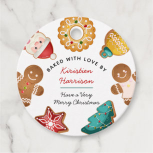 Personalized Gingerbread Cookies Baking Holiday Favour Tags