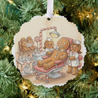 Personalized Gingerbread Dentist Christmas Card