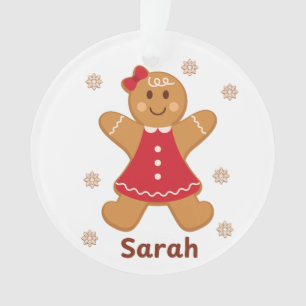 Personalized Gingerbread girl Acrylic Ornament