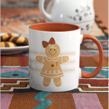 Personalized Gingerbread Girl Mug with Monogram