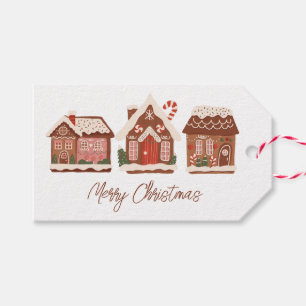 Personalized Gingerbread House Christmas Holiday Gift Tags