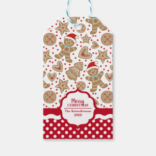 Personalized Gingerbread Man Christmas Gift Tags